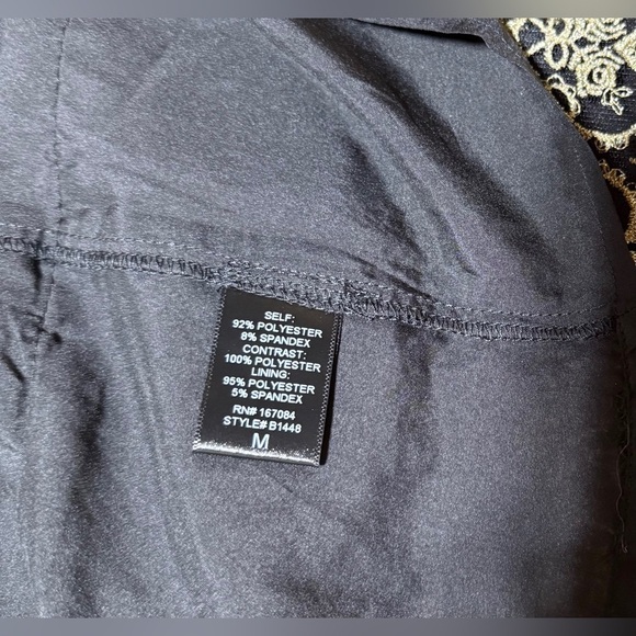 Pomander Place Lillith Black Maxi Dress M NWT Lace Trim Formal Holiday Glam - Picture 8 of 9